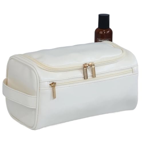 Kulturtaschen Reisetaschen Männer Frauen Kosmetik Tasche Make-Up Taschen Organizer Große Kapazität Kosmetik Kulturbeutel Washbag Organizadores(Beige 25 * 14 * 13cm) von SHENJMAI