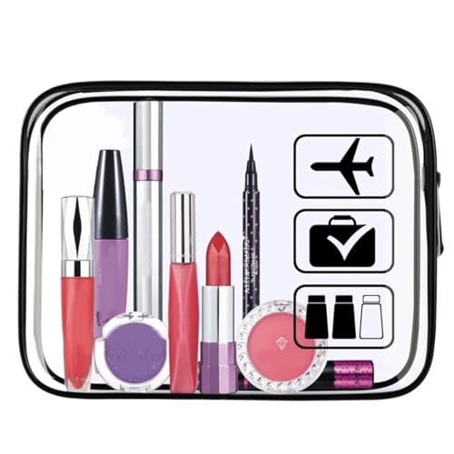Kulturtaschen Transparente Make-up-Tasche mit Reißverschluss, Organizer-Box for Männer und Frauen, Reisen, durchsichtige Kosmetiktasche, Kulturbeutel von SHENJMAI