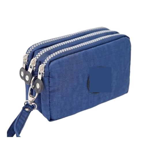 SHENJMAI Damen-Handgelenk-Clutch-Geldbörse Damen Geldbörse Kreditkartenhalter Schlüssel Handyhalter Reißverschluss Geldbörsen und Handtaschen Armband Wasserdichte Nylon Clutch(Blue) von SHENJMAI