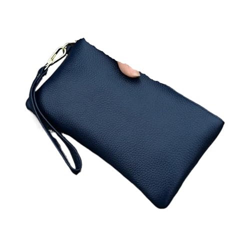 SHENJMAI Damen-Handgelenk-Clutch-Geldbörse Geldbörse Damen Mini Handtasche Kartenhalter Handyhalter Reißverschluss Clutch Abendtaschen Kleine Armband Geldbörsen(Blue) von SHENJMAI