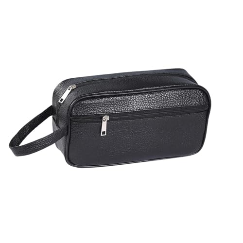SHENJMAI Damen-Handgelenk-Clutch-Geldbörse Geldbörsen Retro PU Leder Handtaschen Clutch Frau Tasche Kartenhalter Handy Armband(Black M) von SHENJMAI