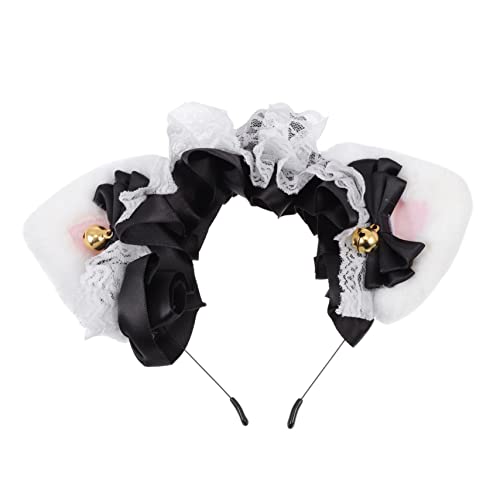 SHERCHPRY Katzenohren Haarband 1 Stück Stirnband mit Glöckchen für Cosplay Halloween und Partys Dekoratives Haaraccessoire für und Mädchen von SHERCHPRY