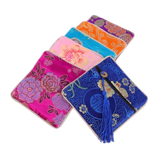 SHERCHPRY Damen Geldbörse im Chinesischen Stil 12 Stücke Segensgeldbörse Multi Farben Verarbeitung für Kreditkarten und Bargeld von SHERCHPRY