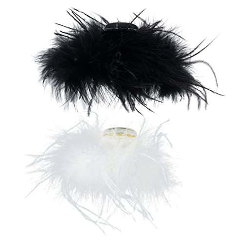 2 Stück Plume Haarklammern für Damen Haarschmuck Haarspangen Rutschfeste Clips für Hochzeiten Geburtstage und Tägliche Outfits Leicht und Tragbar von SHERCHPRY