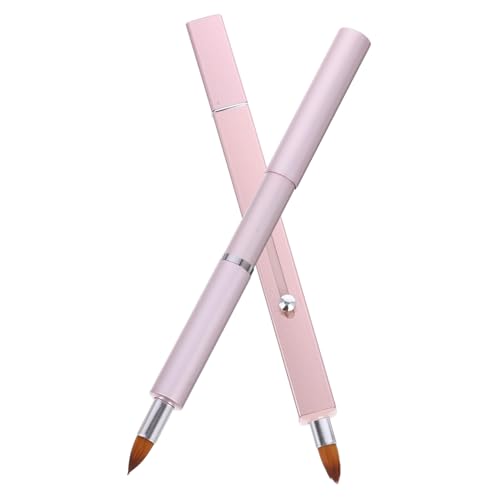 2 Stück Tragbarer Lippenpinsel Doppelköpfiger Lippenstiftapplikator für Präzises Makeup Makeup Tool für Lip Gloss Lippenbürste für Unterwegs von SHERCHPRY