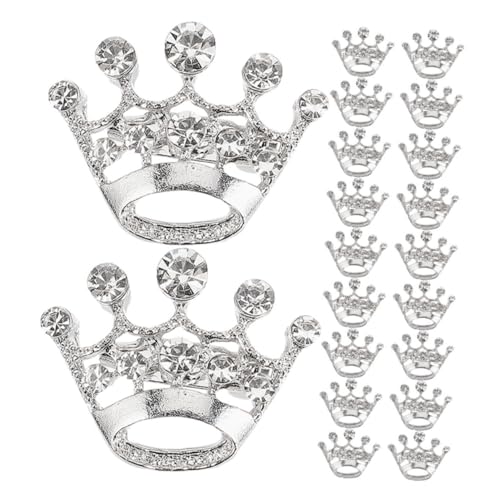 20 Stück Kronennadeln Kleine Kronenbrosche Hochzeitsfeier Festzug Strass Tiara Anstecknadeln Für Kleidung Schal Hut Kleid Anzug Schärpe Formelle Anlässe von SHERCHPRY