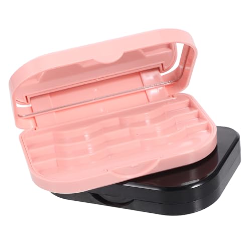 SHERCHPRY 2stücke Wimpern-aufbewahrungsbox Mit Schminkspiegel-etui Wimpern-organizer Wiederverwendbare Kosmetikbox Für Falsche Langlebig Und Leicht Zu Transportieren von SHERCHPRY