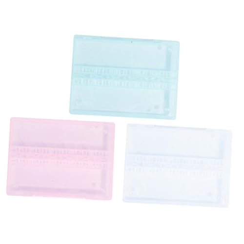 3 Stück Nagelbohrer Aufbewahrungsbox Transparente Kunststoff Organizer mit Fächern für Nagelkunst und Maniküre Staubdicht und Langlebig für Polierköpfe von SHERCHPRY