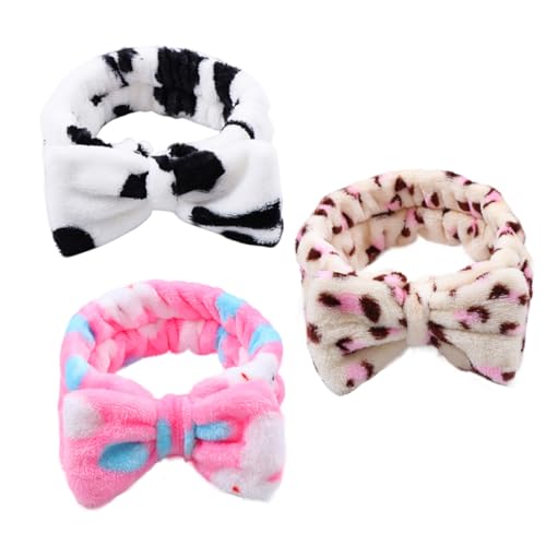 3Stücke Bowknot Gesichtsstirnband Elastisches Spa Haarband für Damen zum Waschen Gesichts für Kosmetik und Hautpflege Weiches Fleece Material Hase 3Stücke Bowknot Gesichtsstirnband Elastisches Spa Haarband für Damen zum Waschen Gesichts für Kosmetik und Hautpflege Weiches Fleece Material Hase von SHERCHPRY