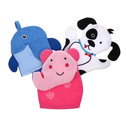 SHERCHPRY 3stücke Badehandschuhe Junge Mädchen Badehandschuhe Junge Mädchen Dusche Pinsel Handschuhe Schwamm Mitts Für Und Erwachsene von SHERCHPRY