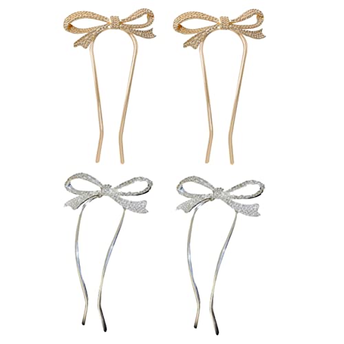 4 Stück Förmige Haarnadeln aus Haarschmuck für Hochzeiten für Damen Haarstäbchen mit Schmetterlingsdesign und Hochsteckfrisuren und Buns von SHERCHPRY