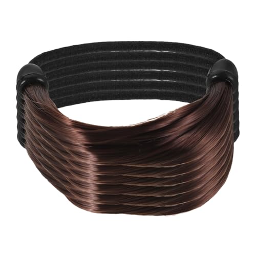 6Stücke Hohe Elastizität Haargummis Unsichtbare Ponytail Haargummis für Damen Dunkelbraun für Hochzeiten und Partys Modisches Design für Natürlichen Look von SHERCHPRY