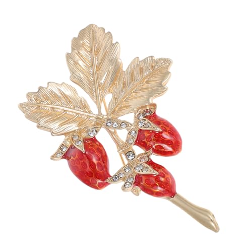 Erdbeer Emaille Brosche Erdbeerbaum Anstecknadel Obst Anstecknadel Anstecker Für Damen Kleidung Rucksäcke Taschen Jacken Hüte von SHERCHPRY