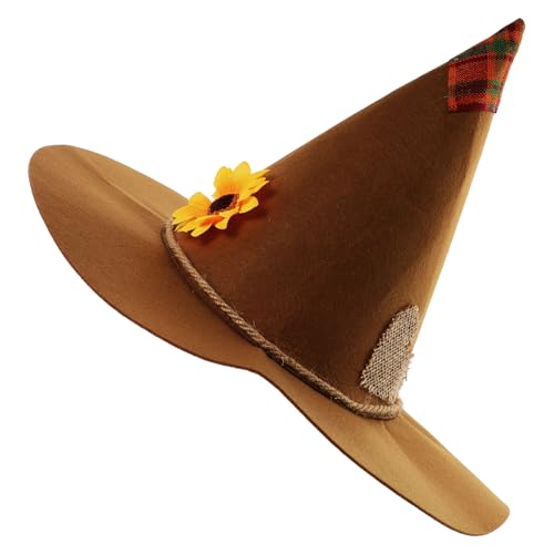 SHERCHPRY Dekorativer Halloween-hut Für Sonnenblumen-witch Hat Mit Jute-rope-design Für Cosplay Und Festliche Anlässe Langlebig Und Accessoires Für Scarecrow-dekoration von SHERCHPRY