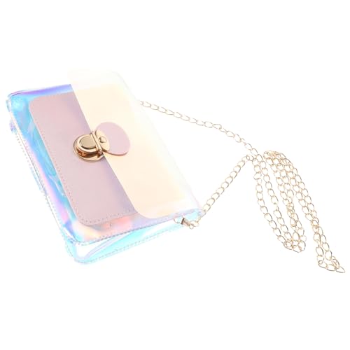 Mini-geleebeutel Clear Bag Mini-handtasche Umhängetasche Kette Tasche Transparente Tasche Geldbörsen Tasche Pink Tasche Durchsichtig Durchsichtige Kleines Gelee Hosenträger Damen von SHERCHPRY