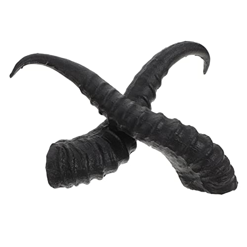 SHERCHPRY 1 Paar DIY Croissant Haarschmuck Kopfhörer Gefälschte Hörner Tierhörner Kostümhörner Kopfbedeckung Teufelskostüm Halloween Party Haarschmuck Schleife Karten Hörner Für Männer von SHERCHPRY