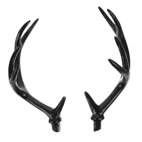 SHERCHPRY 1paar Geweih Cosplay-requisiten Headdress Für Halloween-party Schwarze Dekoration Für Kreative Kostüme Und Gruppenfotos von SHERCHPRY