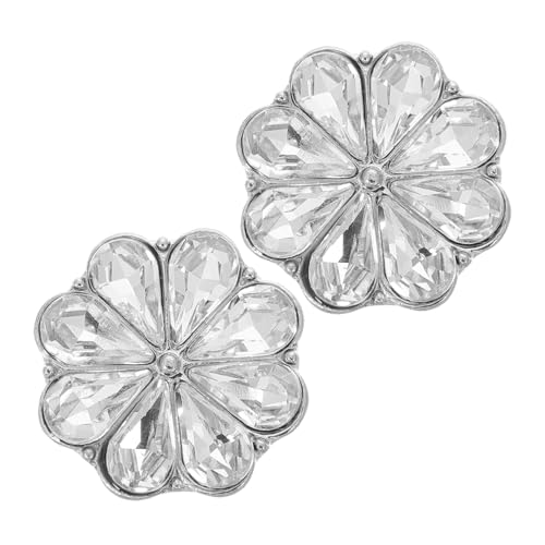 SHERCHPRY 2 Stück Blumen Für Damen Retro-design Modische Legierung Mit Strasssteinen Für Business-kleidung Dekorativer Hemdärmelknopf von SHERCHPRY