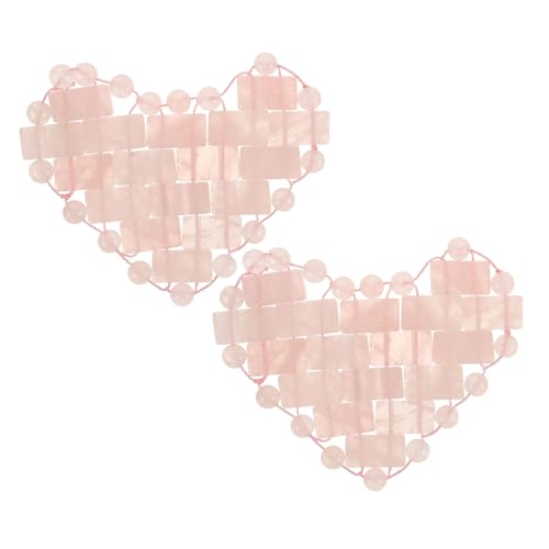 SHERCHPRY 1 Paar Pink Crystal Eye Patch Auge Gesichtsmaske Gesichtsmassagepflaster Augenabdeckungen für Gesichtsbehandlungen Rosenquarz körnige Augenmaske Kristallstein Rosa von SHERCHPRY