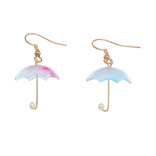 SHERCHPRY 1 Paar Regenschirm Ohrringe Metallohrringe Nette Hübsche Ohrringe Regenschirm Mini Steckerohr- Expander Ringe Mode-ohrringe Zubehör Plastik Persönlichkeit Fräulein von SHERCHPRY