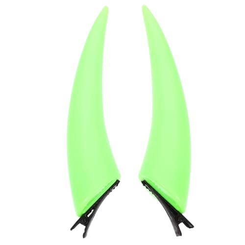 SHERCHPRY 1 Paar Teufelshornhaarclip süßes Halloween Hörner Cosplay Urlaub Halloween-Kostüm-Cosplay beängstigend Haarklammern für Frauen Hörner Haarspangen -Haarspangen Abs Hellgrün von SHERCHPRY