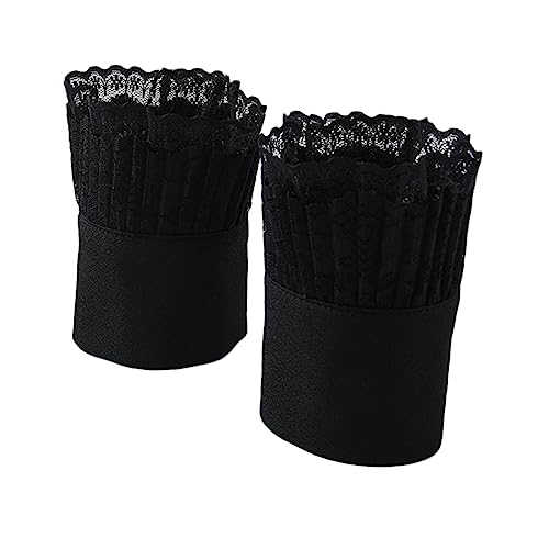 SHERCHPRY 1 Paar gefälschte Ärmel uhrenarmbänder Kostümmanschetten abnehmbare Manschetten Handgelenkmanschetten Manschetten für die Braut gefälschte Handgelenksmanschetten Spitzennetz Black von SHERCHPRY