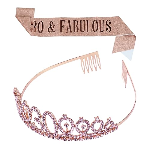 SHERCHPRY Geburtstag Crown Mit Party-etikette-gürtel Für Mädchen Schärpe Für Party Und Geburtstagsfeiern von SHERCHPRY
