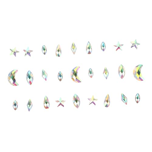 SHERCHPRY Gesichtsjuwelen-aufkleber Meerjungfrau-gesichtstattoos Glitzer-gesichtsaufkleber Festival-gesichtsjuwelen Temporäre Party-aufkleber Acrylharz-material Für Jeden Anlass von SHERCHPRY