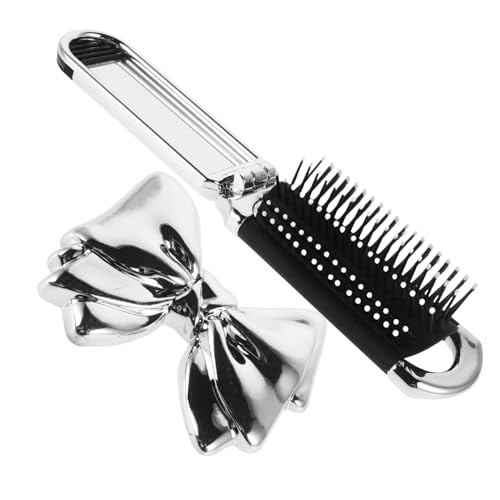SHERCHPRY 1 Satz Luftpolsterkamm Haarbürste Spiegel-Haarkämme Kamm mit Schminkspiegel Reisebürste für Frauen Glas Silber von SHERCHPRY