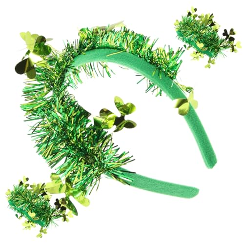 1 Satz Irische Festdekoration Grüne Kleeblatt-armbänder Für Party St. Patrick Haarband Grüner Blattkopf-bopper Haarschmuck Mit Grünem Kleeblatt Mädchen Geschenk Plastik von SHERCHPRY