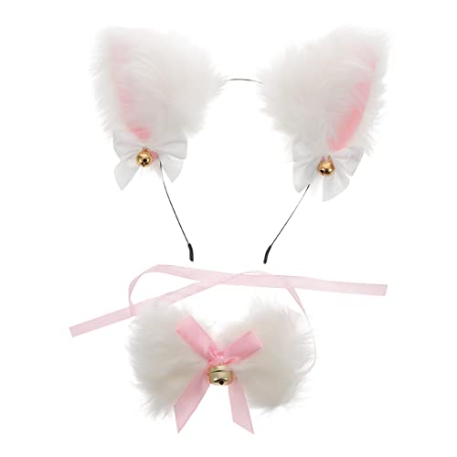 SHERCHPRY 1 Set Glöckchen Katzenohren Stilvolles Katzenhaarband Plüsch Kätzchen Tierohren Tracker Spitzen Stirnbänder Fuchsohren Und Stirnband von SHERCHPRY
