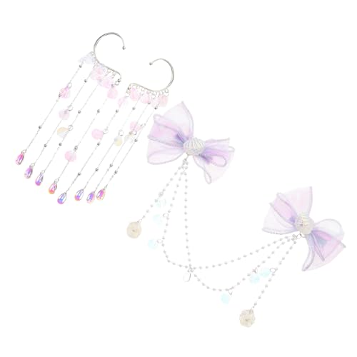 SHERCHPRY 1 Set Stirnkette Haarspange Meerjungfrau Haarspangen Meerjungfrau Haarschmuck Meerjungfrau Accessoires Für Mädchen Meerjungfrau Haarnadel Meerjungfrau Prinzessin Haarnadel von SHERCHPRY