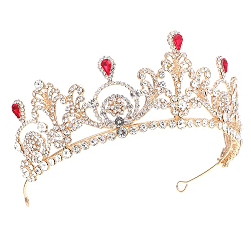SHERCHPRY 1 Stück Barocke Braut Tiara aus Legierung mit Funkelnden Kristallen Hochzeit Haarschmuck für Braut und Brautjungfern für Partys und Festliche Anlässe von SHERCHPRY