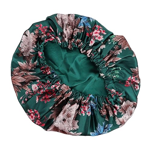 SHERCHPRY Badehauben Aus Satinstoff Mit Blumenmuster Und Elastisch Wiederverwendbar Für Damen Für Duschen Schwimmen Und Haushaltsarbeiten von SHERCHPRY