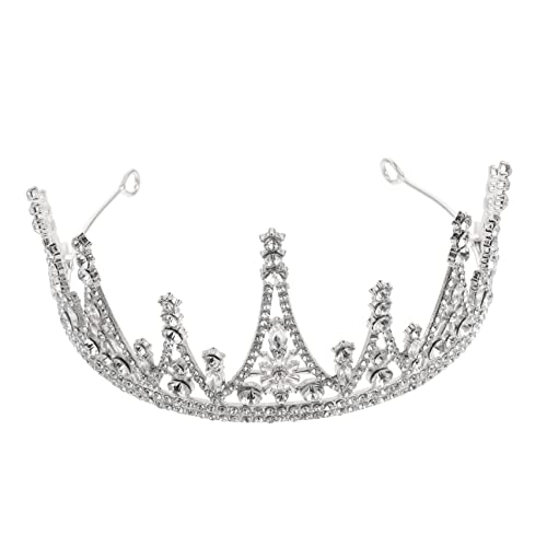 SHERCHPRY 1 Stück Krone Haarreif für Geburtstags Accessoire Feiern Fotoshootings und Tägliche Anlässe Silberne Krone für Kindergeburtstage von SHERCHPRY