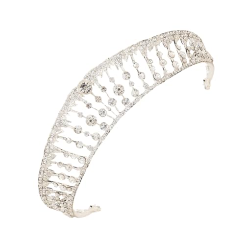 SHERCHPRY 1 Stück Silberne Krone Tiara für Hochzeiten Partys und Brautmode Kopfband für Damen für Cosplay Geburtstagsfeiern und Besondere Anlässe von SHERCHPRY