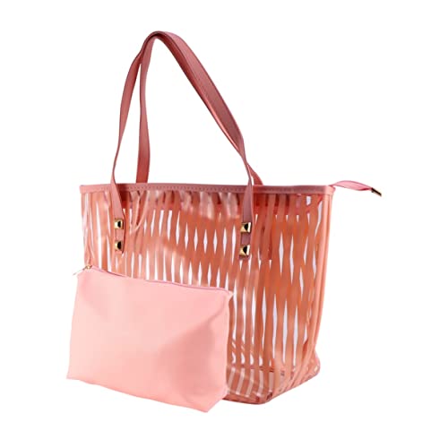 SHERCHPRY 1 Stück Transparente Sohn Mutter Tasche Strand Gel Tasche Damen Tragetasche Mit Innentasche Transparente Tasche Tasche Transparentes Gepäck Kosmetiktasche Tragetasche von SHERCHPRY