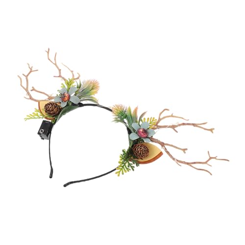 SHERCHPRY 1stück Chic Haarband Für Weihnachten Leuchtendes Geweih-stirnband Für Partys Und Mit Familie Und Freunden Und Vielseitig Einsetzbar von SHERCHPRY