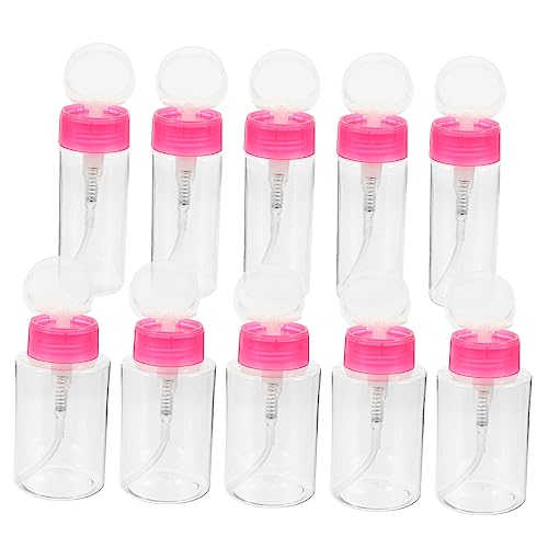 SHERCHPRY 10 Stk. Teiliges Nachfüllbare Nagellackentferner Pumpflaschen Leerflaschen mit Praktischem Pumpspender Wiederverwendbar für Nagelkunst Make Up Entferner für Reisen und Alltag von SHERCHPRY
