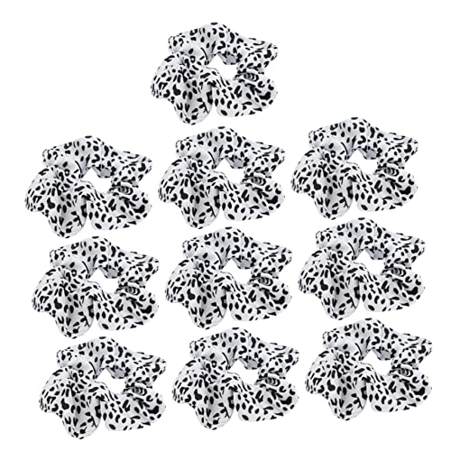 SHERCHPRY 10 Stück Haargummis mit Kuhmuster Elastische Haarschmuck Ringe für Damen und Mädchen für Alltag Feste und Hochzeiten Rutschfest und von SHERCHPRY