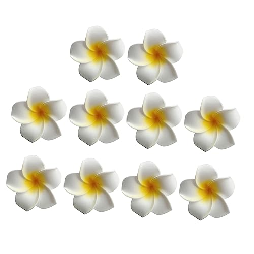 SHERCHPRY 10 Stück Hawaii Blumen Haarspangen Haar Clips für Mädchen Kreative Kopfbedeckung für Luau Feiern Blumenschmuck für Jede Haarfarbe von SHERCHPRY