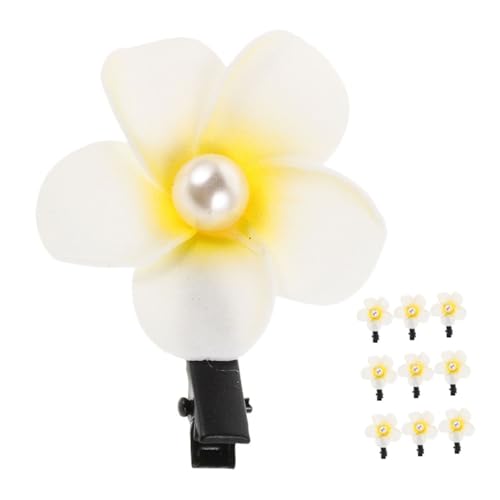 SHERCHPRY 10 Stück Hawaii Haarspangen Haarspangen Mit Plumeria Blumen Tropischer Strand Haarschmuck Für Frauen Künstliche Blumen Haarnadeln Für Sommerferien Party von SHERCHPRY
