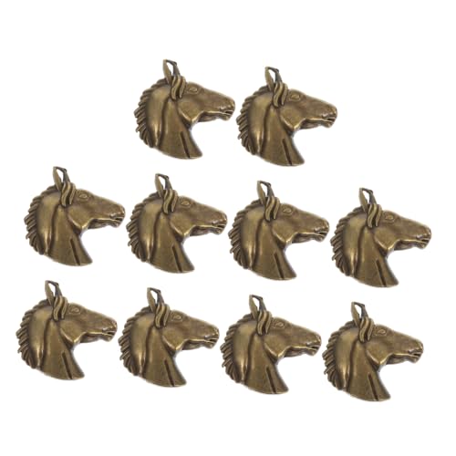 SHERCHPRY 10 Stück Pferdekopf Anhänger – Westernpferd Schmuckanhänger Ornament DIY Reiterhalsketten Zubehör Für Frauen Schmuckherstellung von SHERCHPRY
