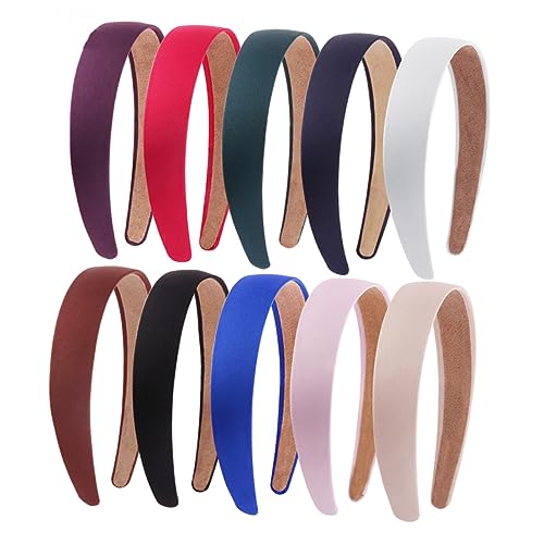 SHERCHPRY 10 Stück Teiliges Breiter Haarreifen für Damen Einfache Einfarbige Kopfbedeckungen für Festliche Anlässe für Partys Geburtstagsfeiern und Cosplay Vielseitig Einsetzbar und Tragbar von SHERCHPRY