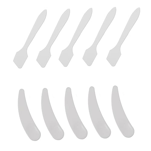 SHERCHPRY 10 Stück Teiliges Transparente Kosmetikspatel für Gesichtscreme Multifunktionale Beauty Löffel zum Hygienischen Auftragen von Augencreme Gesichtsmaske Lotion für Hautpflege und von SHERCHPRY