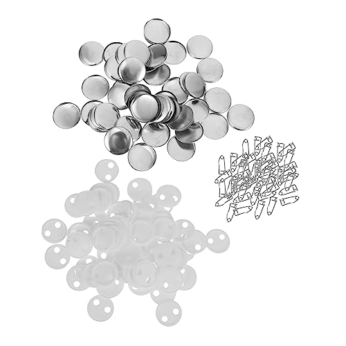 SHERCHPRY 100 Sätze Teiliges Button Badge Blanko DIY Anstecknadeln für Basteln Langlebige Transparente Folie für Klare Bilder Vielseitig Tragbar Kleidung und Accessoires von SHERCHPRY
