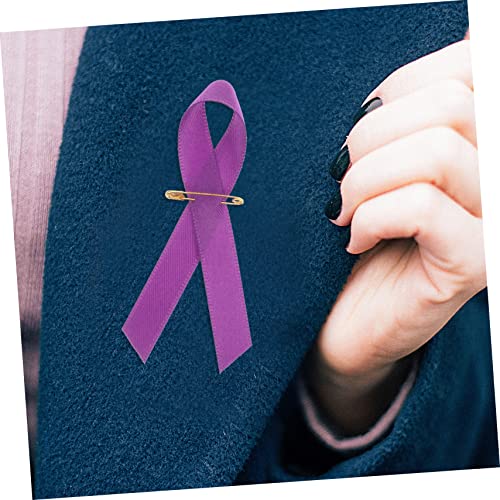 SHERCHPRY 100 Stück Charity Broschen Gewalt Satinband Anstecknadeln Robuste Pins für Aktivitäten Vielseitige Brustnadeln als Symbol der Unterstützung von SHERCHPRY