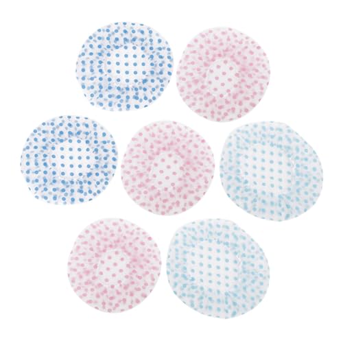 SHERCHPRY 10 Stück Duschhaube Badekappen Elastisch Für Damen Wiederverwendbar Waschbar Rosa Und Blau Gestreift Für Zuhause Und Reisen von SHERCHPRY