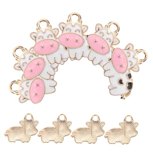 SHERCHPRY 10pcs Miniaturkuhfiguren Tiny Animal Charmes Schmuck Herstellen Zauberlegierung Kuh Anhänger Für Armbänder Und Halsketten Süßer Kuhschmuck Für Frauen von SHERCHPRY