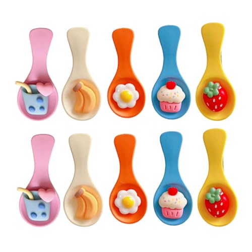 SHERCHPRY 10 Stück Cartoon Haarclips Für Mädchen Metall Und Harz Löffelform Zartes Design Geeignet Für Kinderfrisuren Halloween Party Geburtstag Alltag Schöne Accessoires Zum Verschenken von SHERCHPRY
